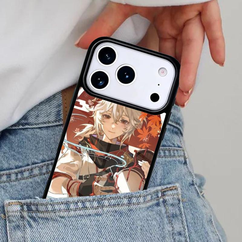 Kaedehara Kazuha Genshin Impact Phone Case for iPhone 16e 15 14 13 12 17 Pro Max Plus Air 17pro Cover Coque