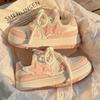Новые корейские туфли Kawaii Pink Platform Sneakers Women Vintage Vulcanize Spring Summer Casual Tennis Female Flatwear