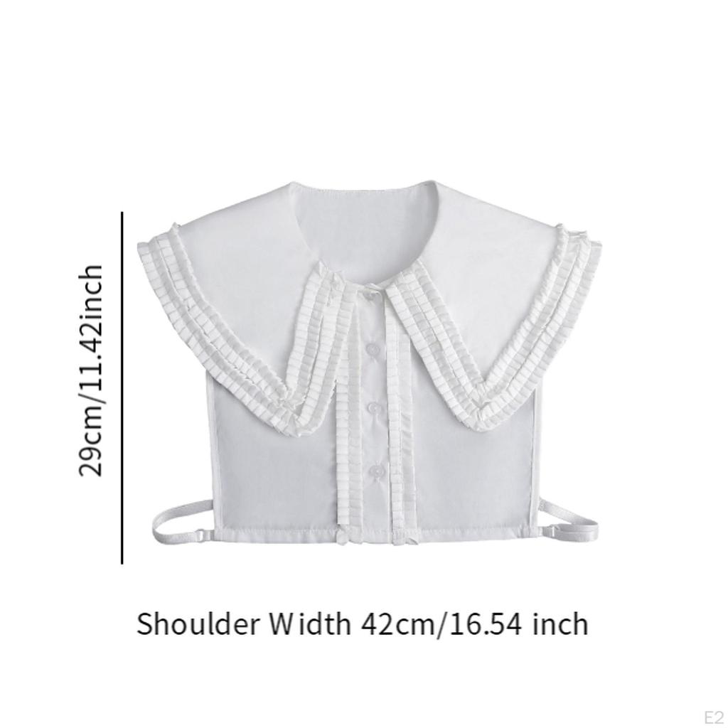 Плиссированный кукольный декоративный воротник из смешанного хлопка, имитация для рубашек, свитеров