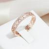 Hollow Rose Gold Color Vintage Ring For Women Zircon Wedding Ring Fine Jewelry