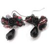 Les Trésors De Lily [J7030] - Дизайнерские серьги «Скарлетт» черно-красные