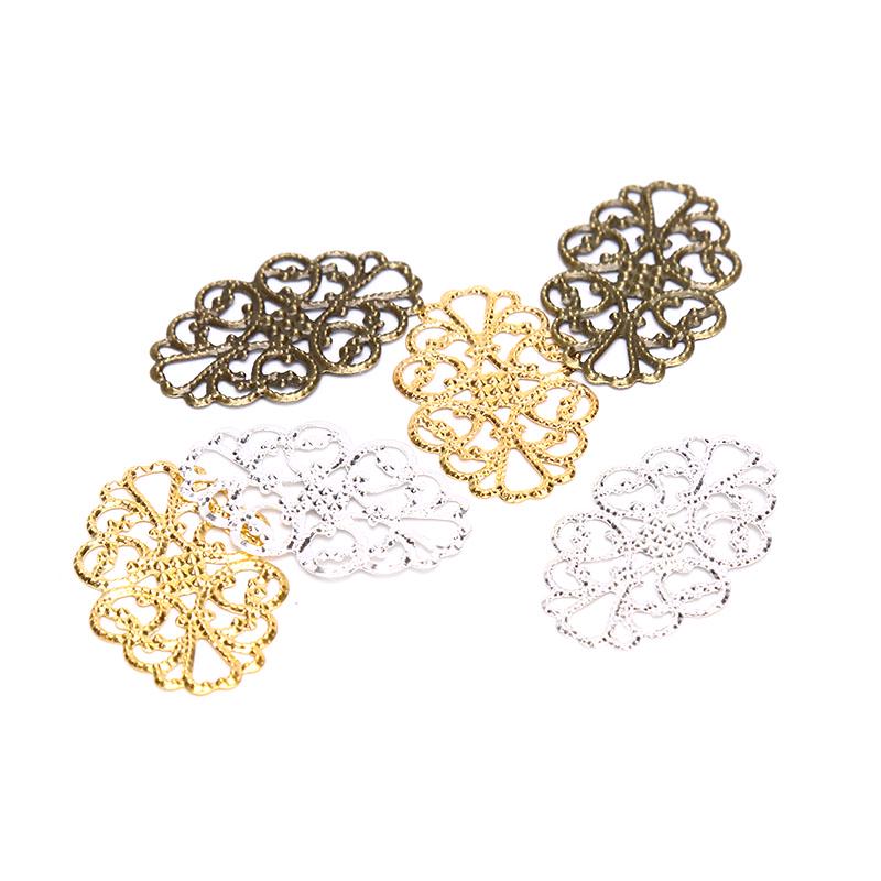 20шт филигранные цветочные обертывания разъемы ремесла украшения Diy фурнитура ювелирные изделия