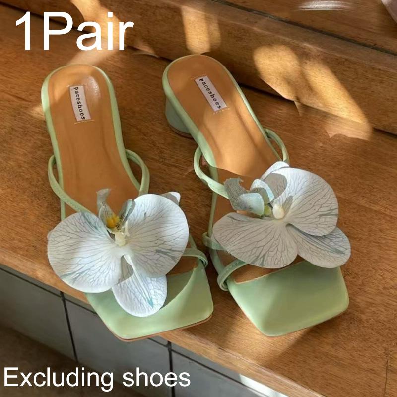 1 пара Шармы для обуви в форме бабочки, Декор для сандалий, Богемные аксессуары для обуви, Сделай сам, Клипсы для обуви, Элегантный цветок орхидеи, Разноцветный