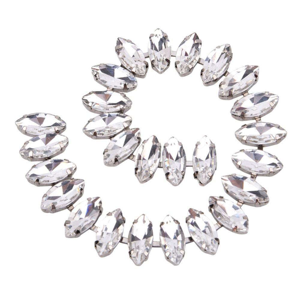 1pcs 1 Yard Length Rhinestone Chain Trim Marquise Shape Crystal Rhinestone Chain For Accessories