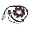 ACROPIX Motorcycle Magnetic Stator Plate Ignition Coil 4 Wires 8 Poles for AC 50cc