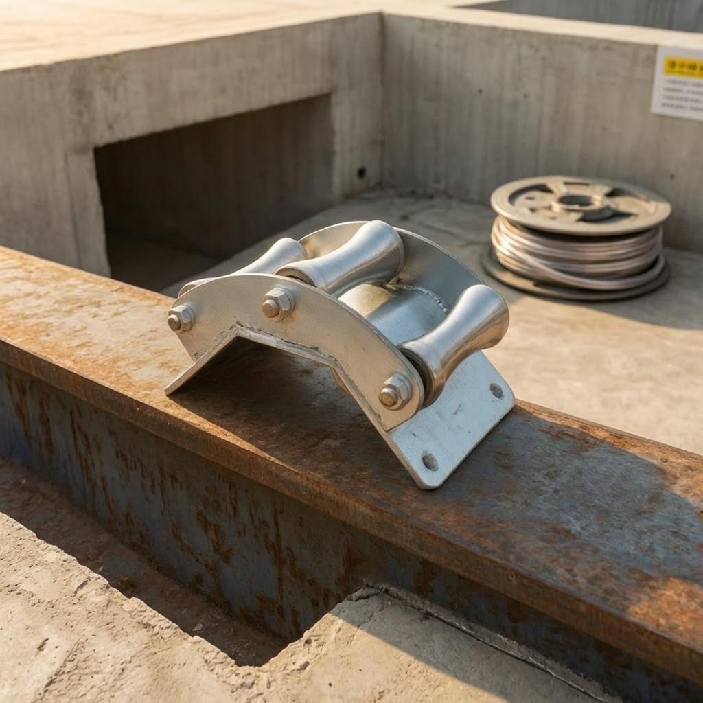Cable Guide Pulley Assembly Robust for Construction, Industrial Lifting