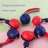 Teeth Cleaning Knot Cotton Rope Dog Toy TPR Dog Training Ball  for Small Medium Large Dog