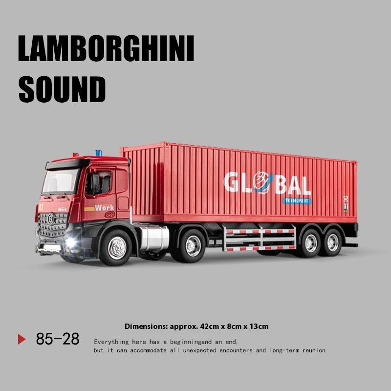 Alloy Truck Toys Children's Semi-Trailer Transporter Construction Vehicle Flat Trailer Model Car