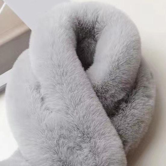 Women Winter Scarf with Wool Ball Decoration Solid Color Thickened Plush Warm Scarf Winter Outfits Accessories
