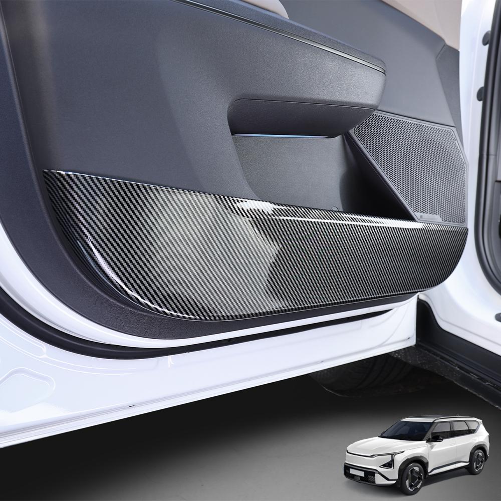 For Kia EV5 2026 2026 Carbon Fiber 4PCS Door Anti Kick Panel Cover Trim Interior Mouldings Decoration Accessories