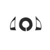Bright Carbon Fiber Car Steering Wheel Button Frame Sticker For Fiat 500 12-15