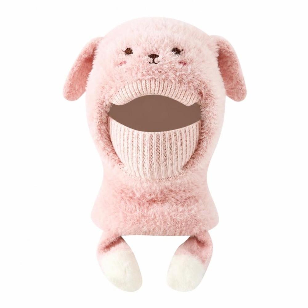 Thickened Winter Wool Scarf Warm Ear Protection Pullover Cap New Children's Scarf Hat For Boys