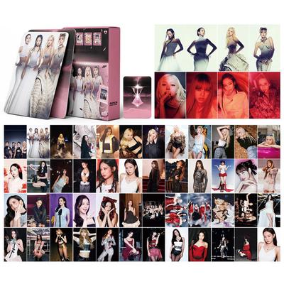 Набор фотокарточек K-pop айдолов из 55 шт. с коробкой для хранения и декоративной жестяной банкой для коллекционеров и фанатов. Подходит для скрапбукинга и демонстрации.