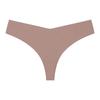 Women's V-Shaped Thong: Ice Silk with Cotton Crotch, Sexy One-Piece T-Back, European & American Style, Plus Size Available.