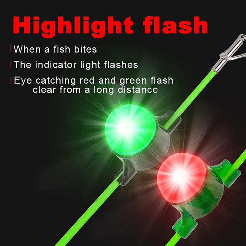 1/2 шт. светодиодный ночной рыболовный сигнализатор, рыболовные аксессуары, световой сигнал, напоминание, ночной индикатор поклевки, рыболовный инструмент