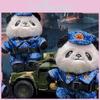 Navy Panda Army Plush Keyring Embroidered Details Animal Enthusiasts