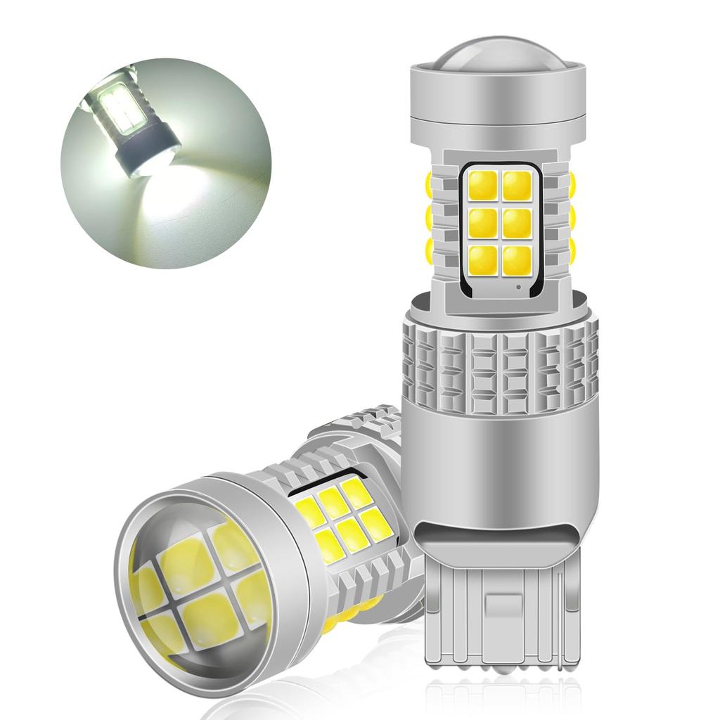 Fenikso T20 Single Ball Back Lamp White Brake Lamp Turn Signal 7440 with Diffused Lens DC12V Backward Light 2 Pack