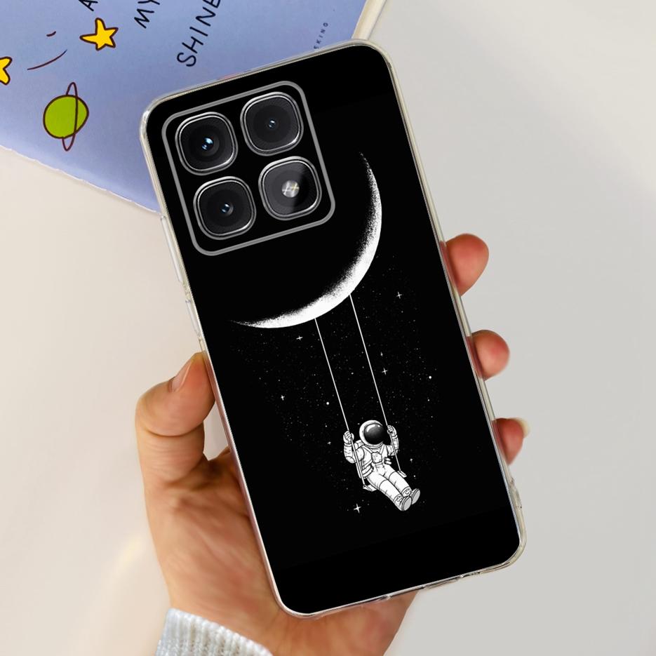 Чехол для Xiaomi 14T Pro Стильный чехол с рисунком цветов 6,67'' Прозрачный силиконовый чехол для телефона Для Xiaomi Mi 14T 14TPro Mi14T Мягкий чехол