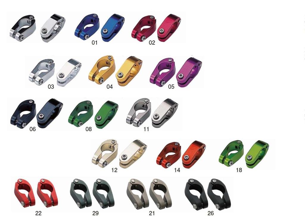 POSHFAITH Мотоциклетные принадлежности Быстросъемный зажим для ручки 22,2 мм, набор из 2 шт., черный хром 090167-66