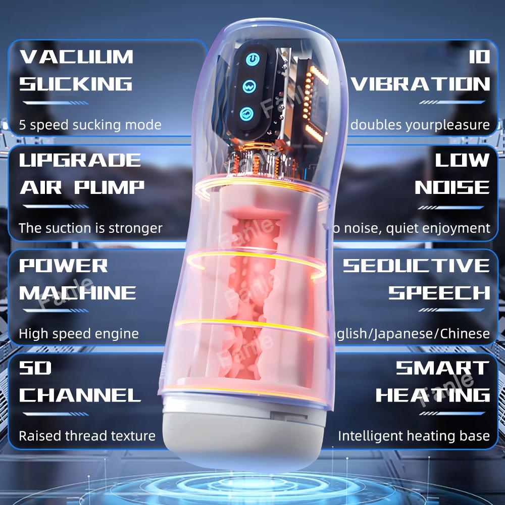 Новый автоматический мужской вибрационный мастурбатор для сосания, минетная машина, нагревательная мастурбационная чашка, вагинальные секс-игрушки для мужчин, товары для взрослых