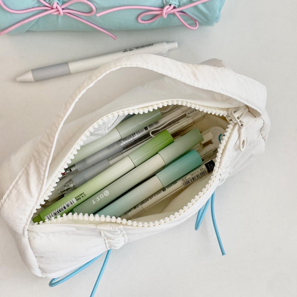 Bowknot Bow Stationery Bag Handheld Bow Pencil Pouch Cute Korean Style Pencil Case Office