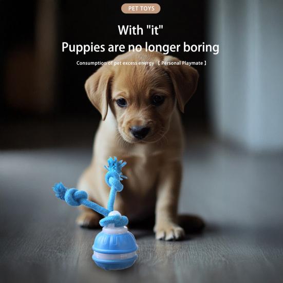 Умная автоматическая игрушка для собак с движущимся мячом и пищащим датчиком движения, компактный дизайн, зарядка через USB, интерактивная катящаяся игрушка для домашних животных