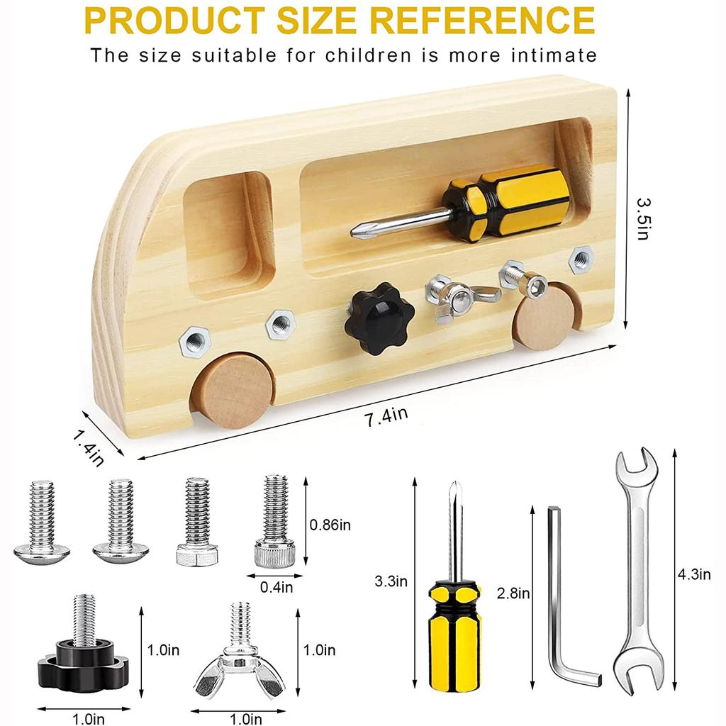 10 шт. детский набор деревянных отверток Монтессори, настоящие инструменты для детей, обучающая сенсорная обучающая игрушка для базовых навыков для детей ясельного возраста дошкольного возраста