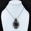 Кулон Super 23 Amethyst, обернутый медной проволокой, дизайнерское ювелирное украшение, подвеска с драгоценным камнем, изумительное медное ювелирное украшение, подвеска ручной работы, подарок для него