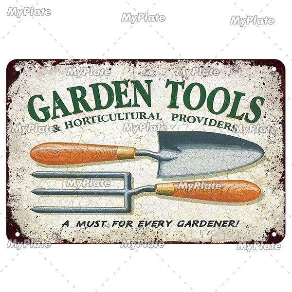 [MaPalte]Vintage Garden And Tools Metal Sign Tin Sign Decoration Plaque Home Wall Decor Bar Sign Home Decor Poster Drop Shipping