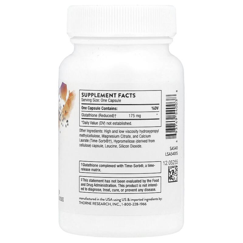 Glutathione-SR, 60 Capsules (175 mg per Capsule)