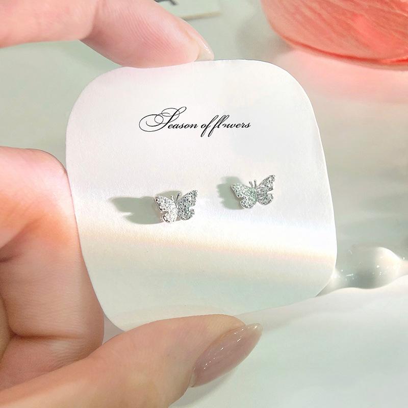Милые серьги-бабочки для женщин с легким роскошным дизайном высокого класса, универсальные серьги