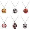 Unisex Rhinestone Basketball Rugby Soccer Pendant Chain Necklace Jewelry Gift