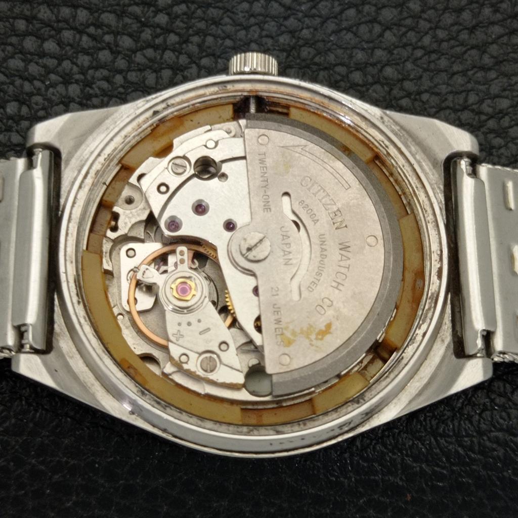 Citizen АВТОМАТИЧЕСКИЕ ВИНТАЖНЫЕ ЧАСЫ 8200 ЯПОНИЯ МУЖСКИЕ КОРИЧНЕВЫЙ ЦИФЕРБЛАТ a702135-5 R208-a702135