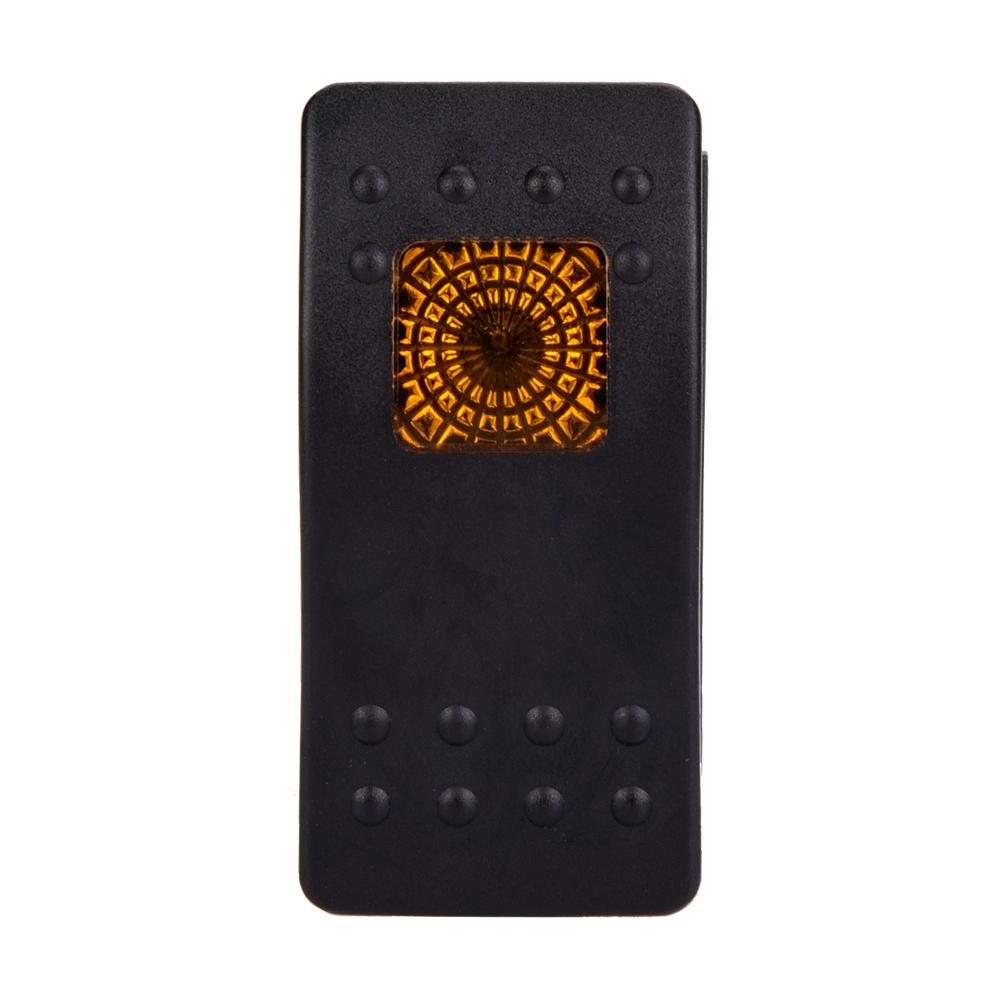 5pcs DC 12V 4 Pin Rocker Switch with LED Light for Car Boat Caravan Battery (Yellow)