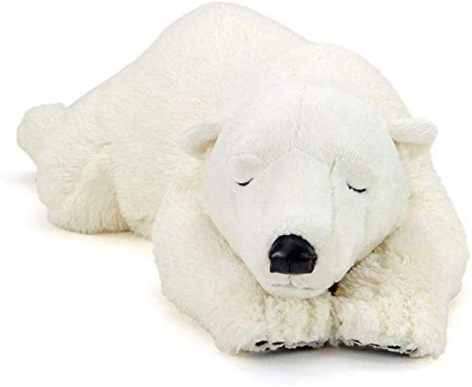 Carolata Polar Bear Plush Toy Realistic Bear Animal Toy Doll Gift Present Birthday Christmas Present (Large/Nestling Series/Soft Touch) (Twice Tested)