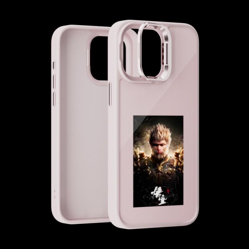 DIY 4-Color E-Ink Screen Phone Case IPhone 11 To 16 Pro Max With Magnetic Mount Anti-Fingerprint Shockproof Silicone Cover