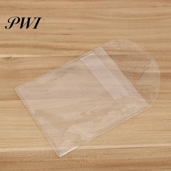 Souvenir Coin Holder 50Pcs Storage Bag Clear Waterproof Dustproof PVC Semi-circle Transparent Sleeve Flap Collection Medal Jewelry Protector Pouch