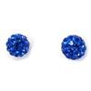 [R3304] - Blue 'Sissi' Silver Earrings - 5 Mm