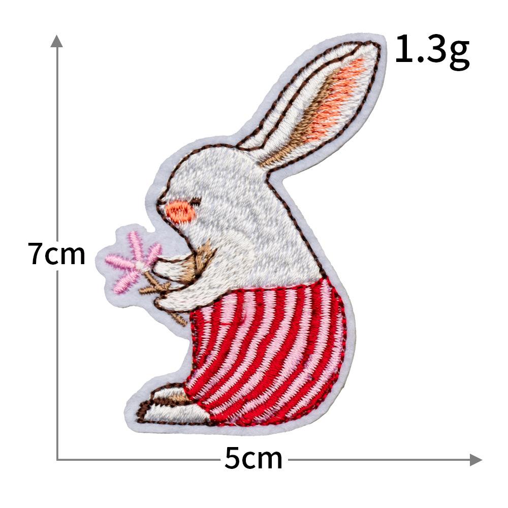 Computer Embroidery Cute Cartoon Animal Rabbit Sheep Cow Cute Pet Embroidery Cloth Sticker Seam-Free Ironing Patch Sticker