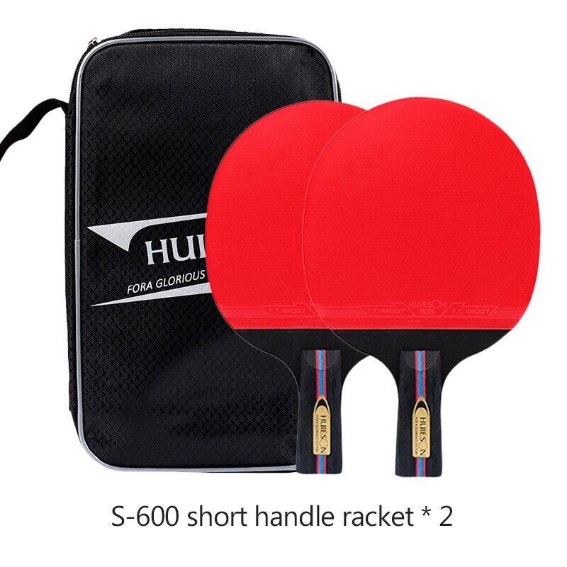 Free 3 Balls 6 Star Table Tennis Bat 7Ply Wood Racket Long Short Handle Ping Pong Paddle Racket with Bag