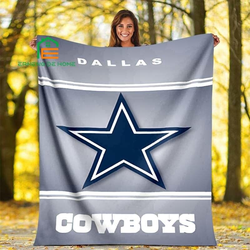 Команда по американскому футболу Dallas Cowboys Мягкий плед из фланели для гостиной/спальни Теплый плед для детей, взрослых, пожилых