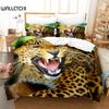 Пододеяльник с тигром King Wild Theme Twin Комплект постельного белья с рисунком животных Декор Пододеяльник из микрофибры Пододеяльник с изображением животных