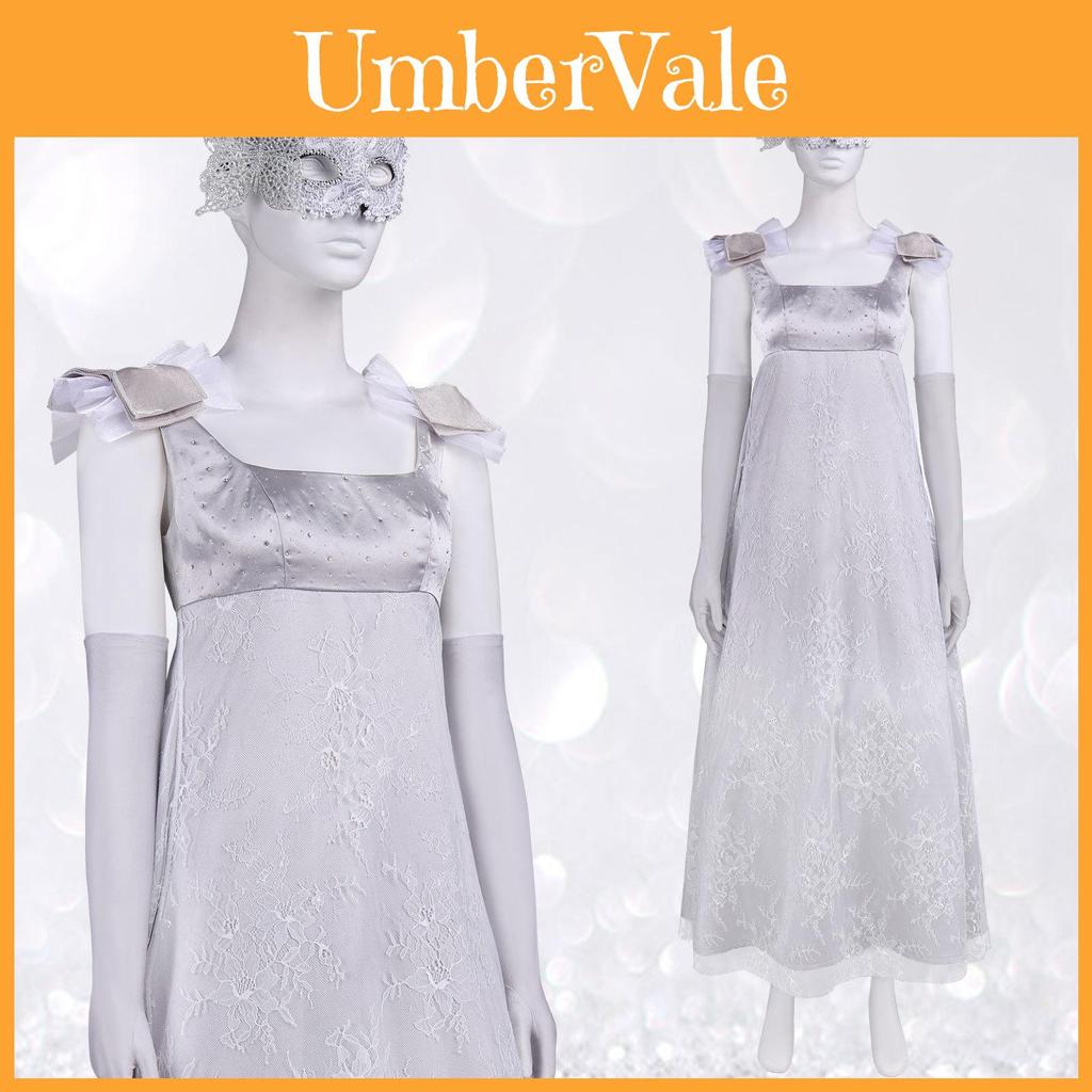 Regency Tea Party Cosplay Dress Long Gown With Polyester Fabric For Stage And Anime Events