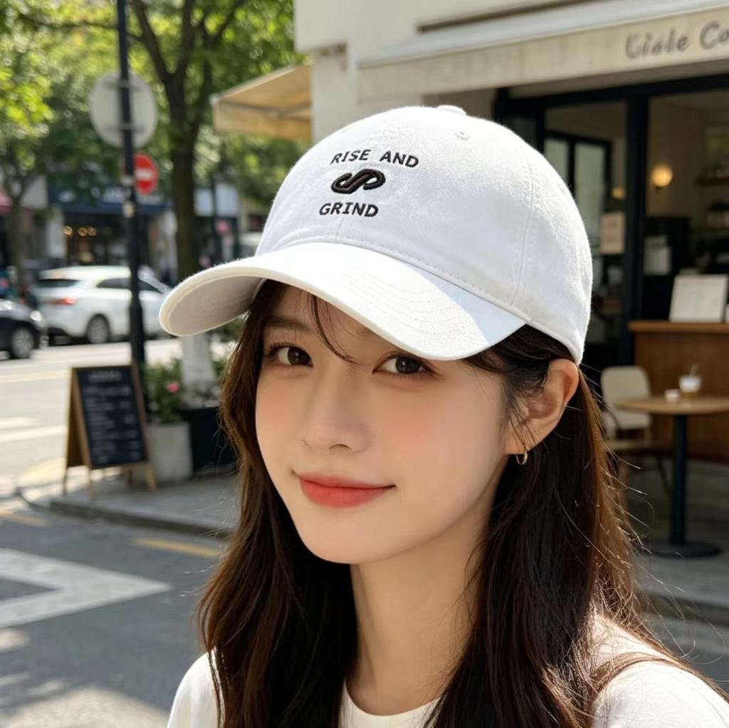 Letter embroidery baseball hat men and women street versatile wide brim shading face small cap trend breathable