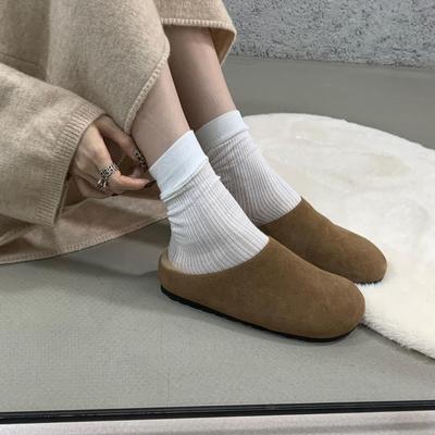 Туфли на платформе женские 2025 новые сумка с одним педалем голова полушлепанцы мягкая подошва Бокен ленивые сандалии верхняя одежда женская обувь