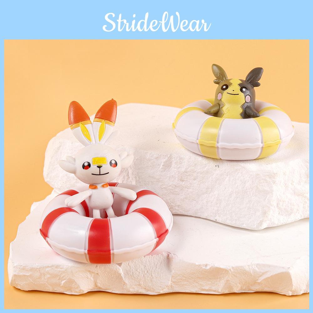 Adorable Pokemon 5pcs Figure Set Featuring Colorful Swimming Ring Designs For Collectors