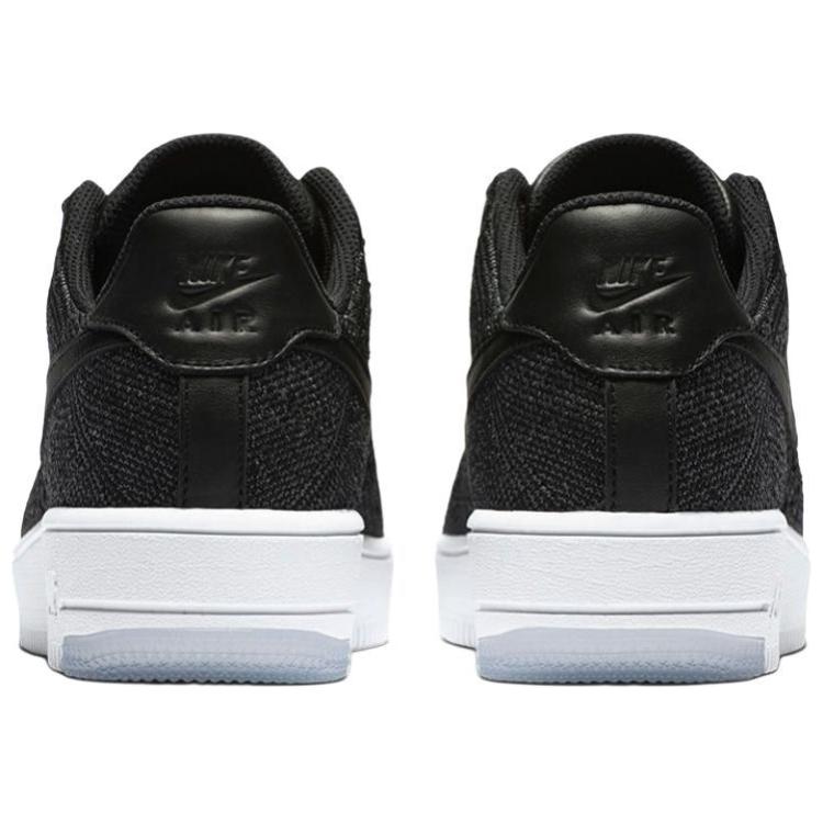 Nike Air Force 1 Flyknit Black Women Sneakers White 820256-001