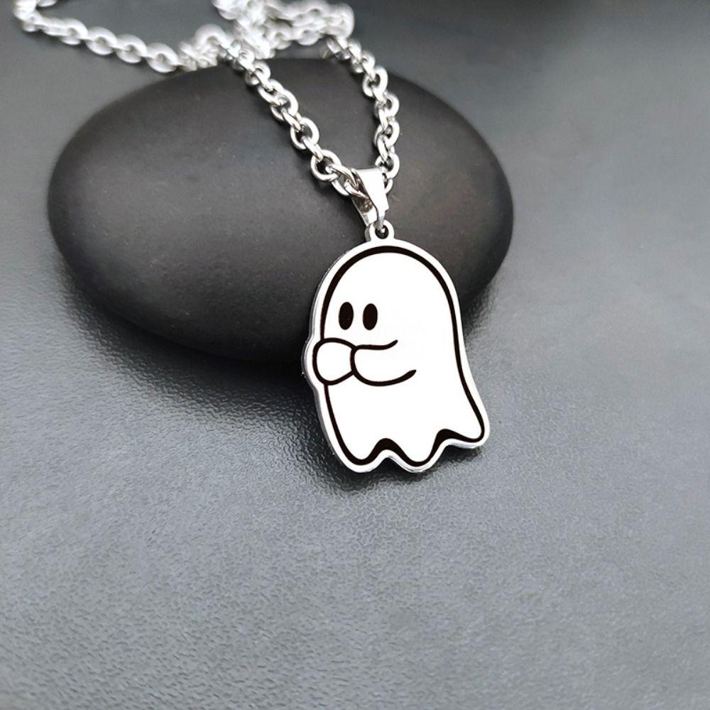 Halloween Couple Necklace Finger Heart Lover Neckchian Lovely Ghostes Pendant Best Friend