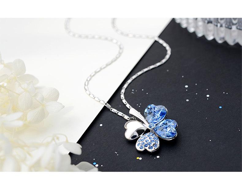 Ограниченное предложение! Ожерелье из корейского хрусталя Дондэмун - Клевер Счастья