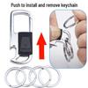 Men's Multifunctional Waist Clip Key Ring Pendant with Bottle Opener and Anti-Lost Feature